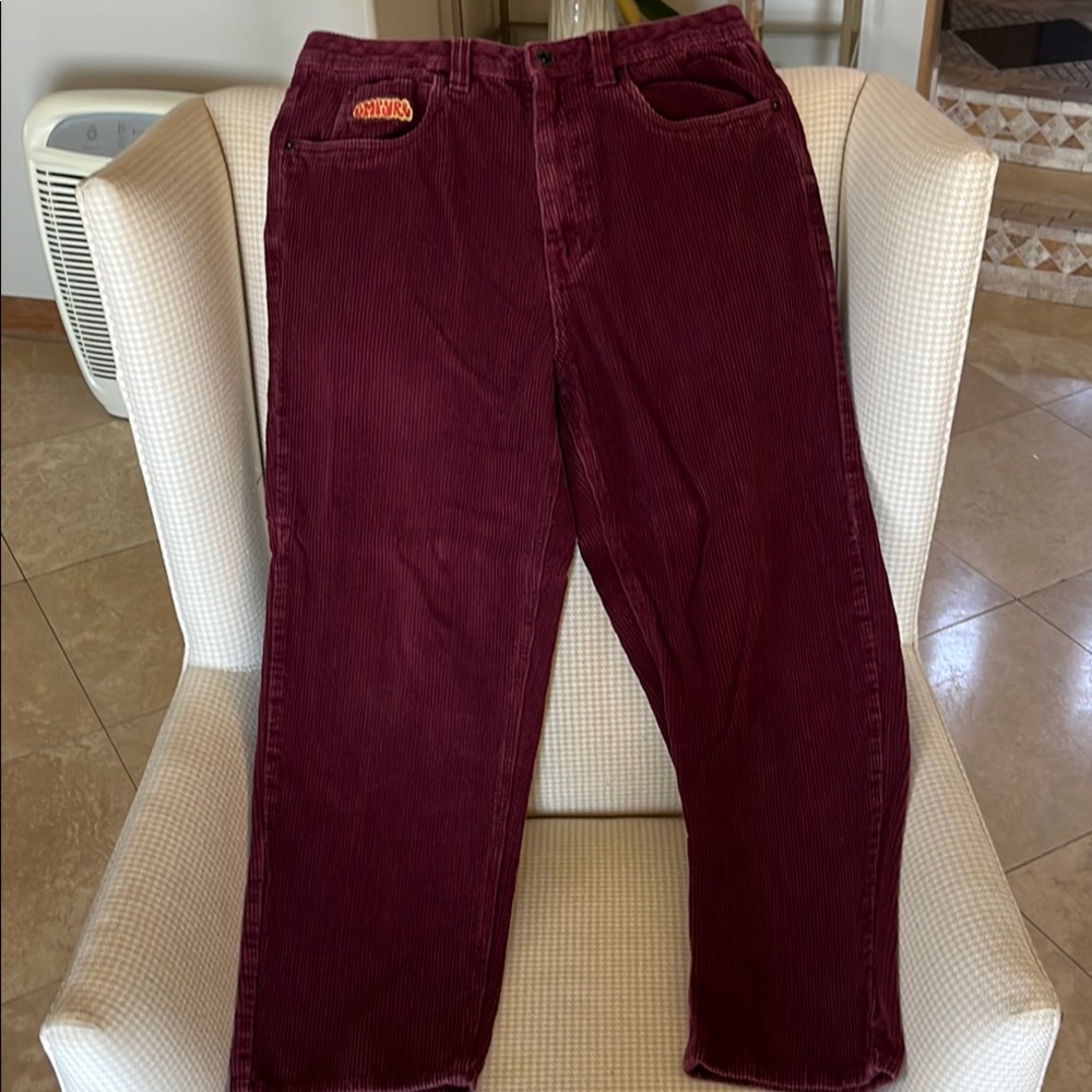 Empyre Men's Deep Red Corduroy Pants
